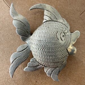 Made in Mexico alpaca silver Fish brooch